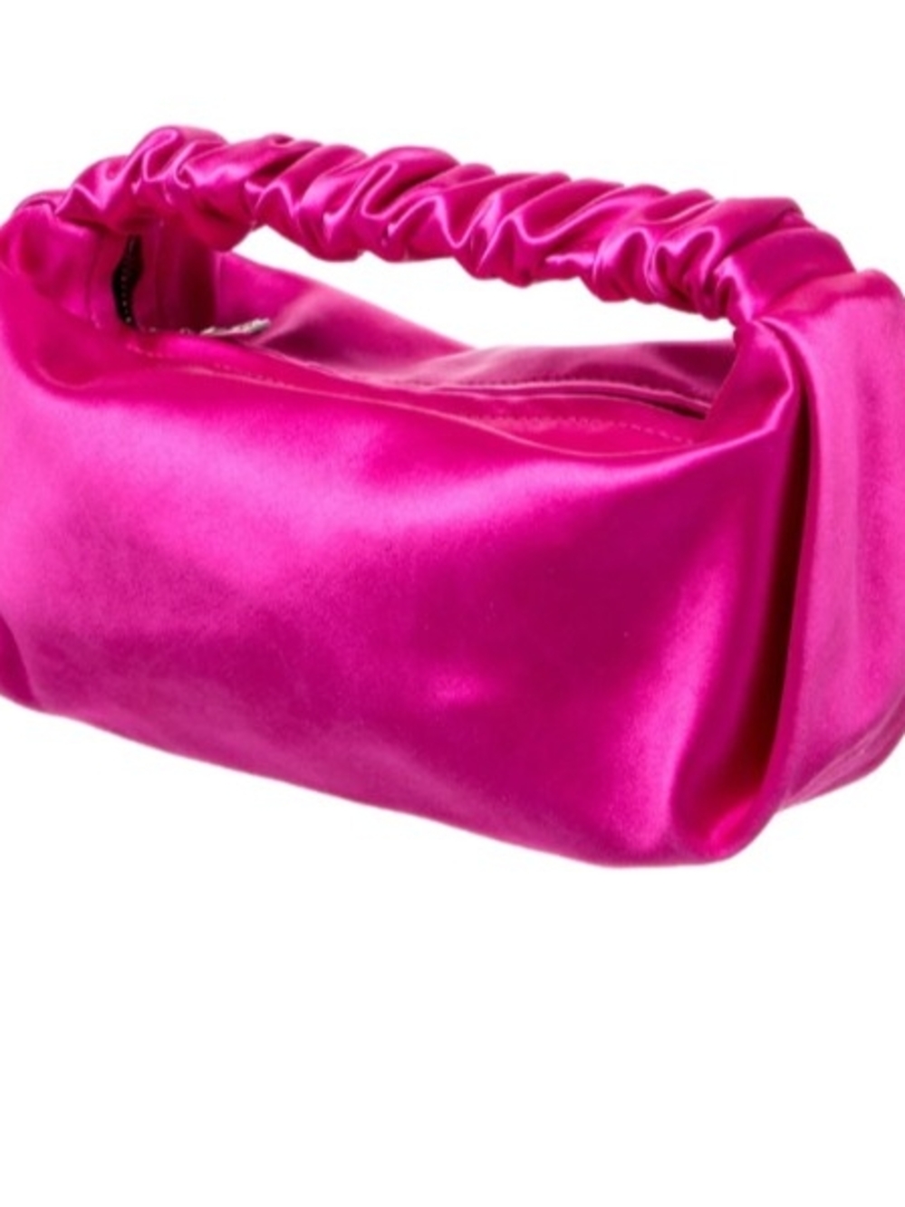 NWT Alexander Wang Pink Satin Scrunchie Mini Bag / Pouch Fall 2020